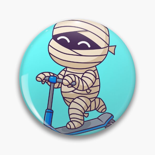 Item preview, Cute Mummy Playing Scooter Cartoon Vector Icon Illustration designed and sold by hjian8219.