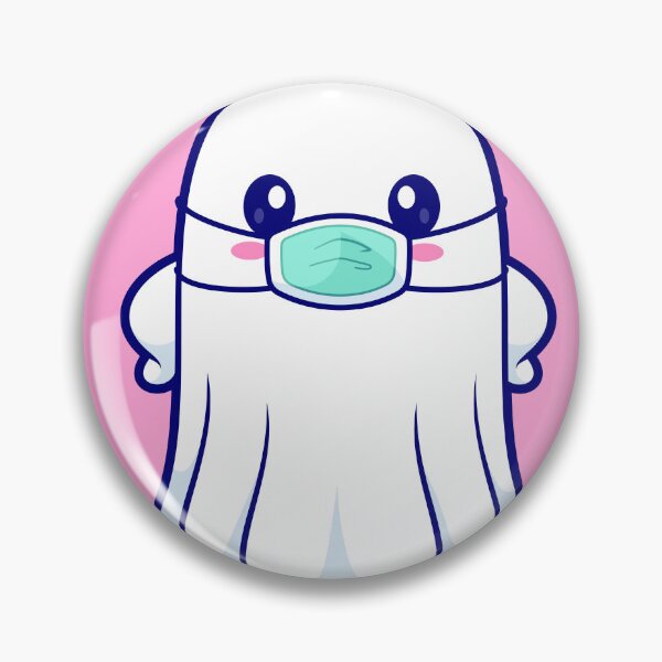 Item preview, Cute Ghost Wearing Medical Mask Cartoon Vector Icon Illustration designed and sold by hjian8219.