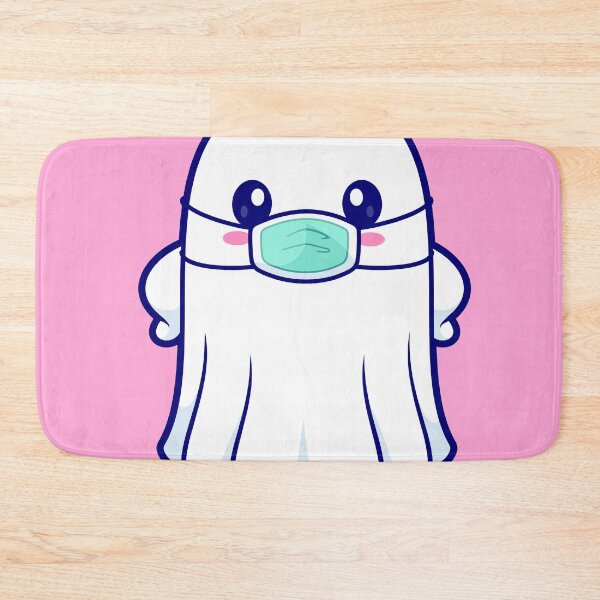 Item preview, Cute Ghost Wearing Medical Mask Cartoon Vector Icon Illustration designed and sold by hjian8219.