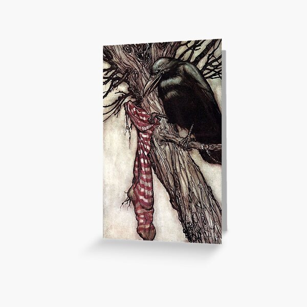 Item preview, Solomon filling Christmas stocking - Peter Pan in Kensington Gardens - Arthur Rackham designed and sold by forgottenbeauty.