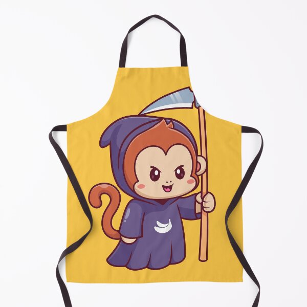 Item preview, Cute Monkey Grim Reaper Cartoon Vector Icon Illustration designed and sold by hjian8219.