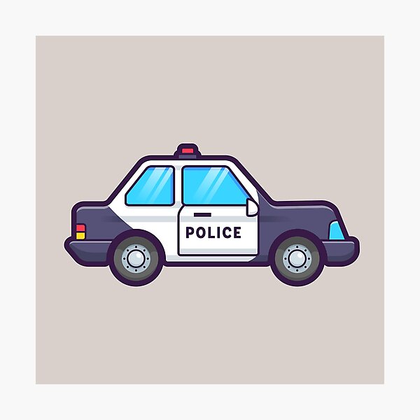 Item preview, Police Car Cartoon Vector Icon Illustration designed and sold by hjian8219.