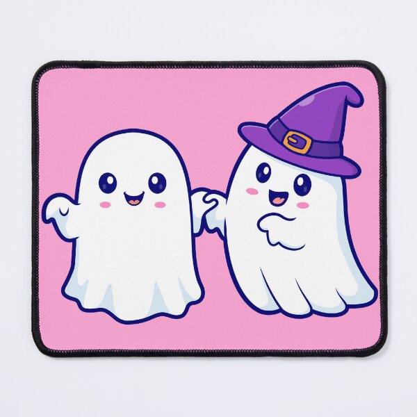 Item preview, Cute Witch Ghost Holding Hand Cartoon Vector Icon Illustration designed and sold by hjian8219.