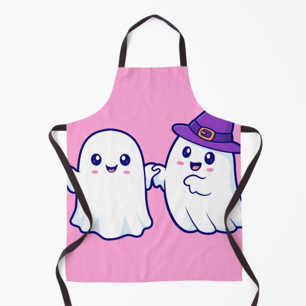 Item preview, Cute Witch Ghost Holding Hand Cartoon Vector Icon Illustration designed and sold by hjian8219.
