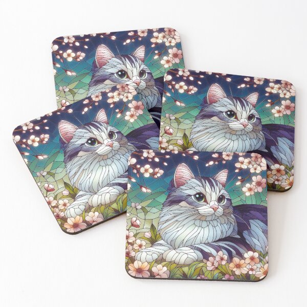 Item preview, Cat in the Blossoms designed and sold by Donna Somervail.