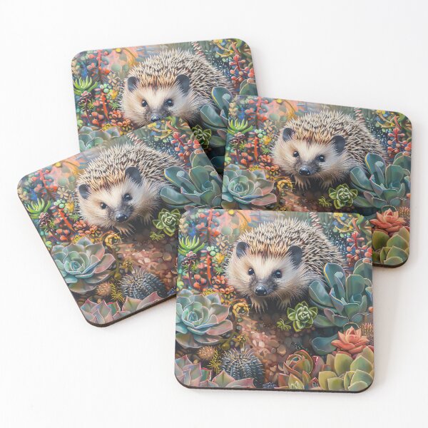 Item preview, Hedgehog in Succulent Garden designed and sold by prettykaler.