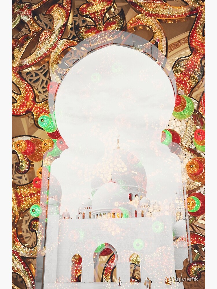 Sheikh Zayed Grand Mosque Collage Framed Art Print By Sylvianik Redbubble 3308