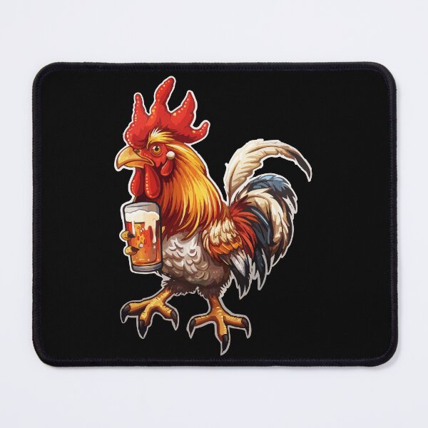 Item preview, Rooster Drinking A Beer designed and sold by VelvetRoom.