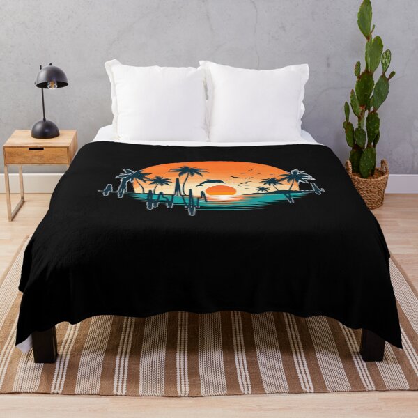 Item preview, Heartbeat With Tropical Palm Trees Beach Island And Dolphin designed and sold by Dressed For  Duty.