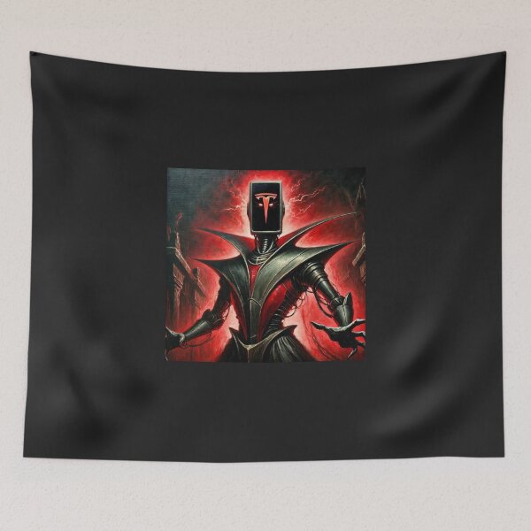Item preview, evil Tesla bot designed and sold by TEEJAMBOREE.