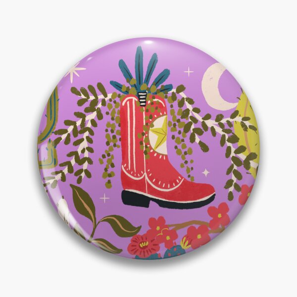 Item preview, Cowboy boot with cactus and Florals designed and sold by Bridgett3602.