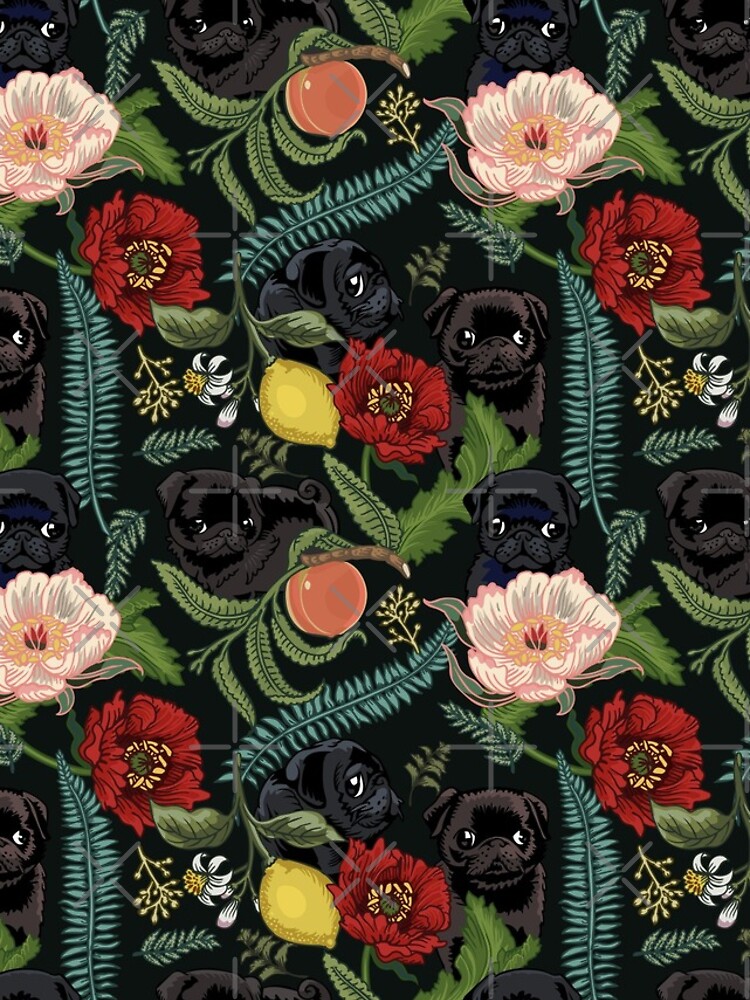 Discover Botanical and Black Pugs Iphone Case