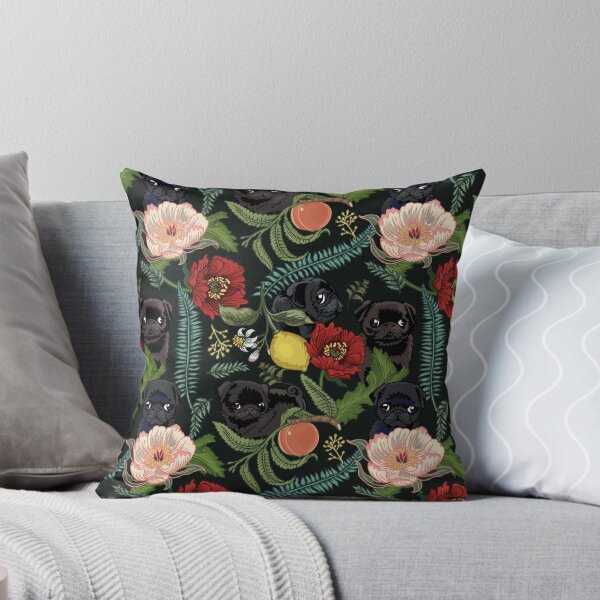 Aperçu de l'œuvre Botanique et Black Pugs créée et vendue par Huebucket.