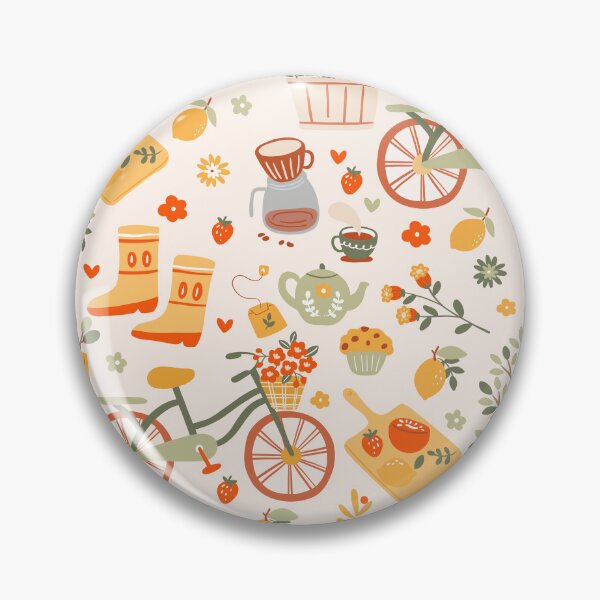 Item preview, hygge cottagecore tea garden bicycle designed and sold by Gossip Rag.