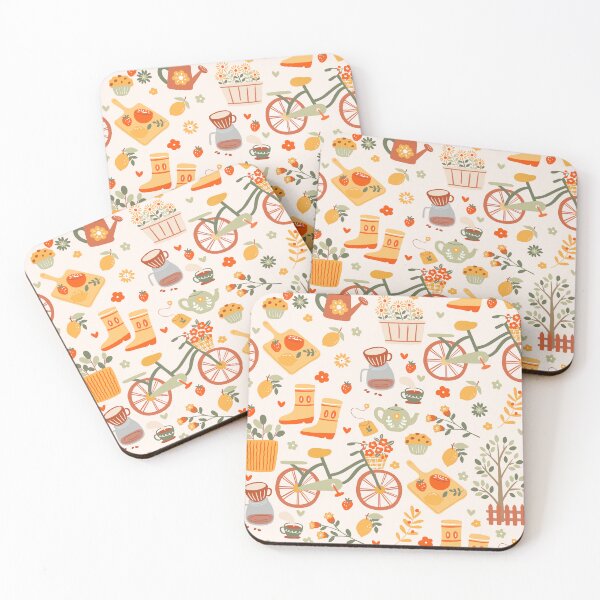 Item preview, hygge cottagecore tea garden bicycle designed and sold by Gossip Rag.