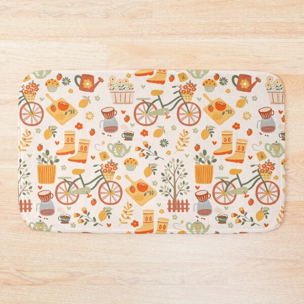 Item preview, hygge cottagecore tea garden bicycle designed and sold by Gossip Rag.