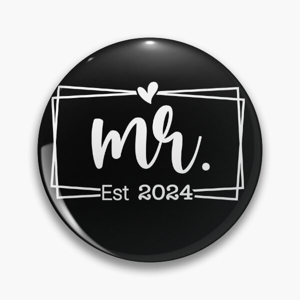 Artikelvorschau, Mr. Est. 2024 Verheiratetes Paar Hochzeit Ehemann Herr & Frau Herren entworfen und verkauft von InspireSticker.