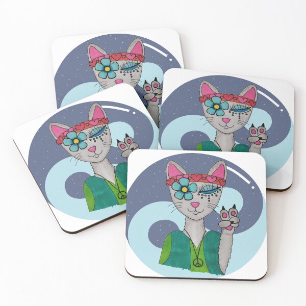 Item preview, Hippie Kitty designed and sold by The Morbid Hippie .
