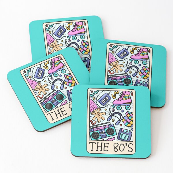Item preview, The 80s Tarot Card High-Quality Art 1980s Roller Skates Nostalgia Boombox Troll Cassette Hard Disk designed and sold by familiarsadie.
