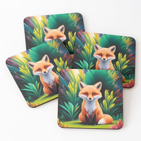 Item preview, Cute Fox. Adorable fox, watercolor fox, fox drawing, floral fox, fox image designed and sold by FoxVibes.