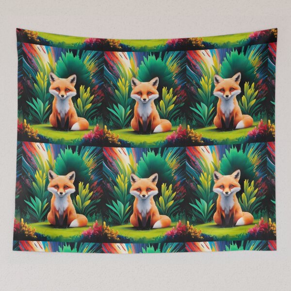 Artikelvorschau, Süßer Fuchs. Entzückender Fuchs, Aquarellfuchs, Fuchszeichnung, Blumenfuchs, Fuchsbild entworfen und verkauft von FoxVibes.