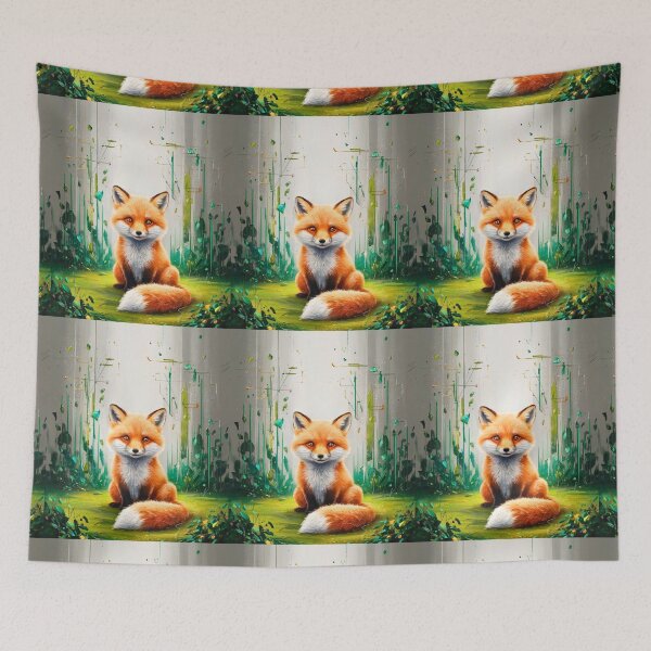 Artikelvorschau, Süßer Fuchs. Entzückender Fuchs, Aquarellfuchs, Fuchszeichnung, Blumenfuchs, Fuchsbild entworfen und verkauft von FoxVibes.