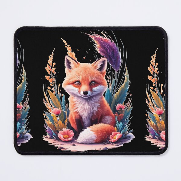 Item preview, Cute Fox. Adorable fox, watercolor fox, fox drawing, floral fox, fox image designed and sold by FoxVibes.