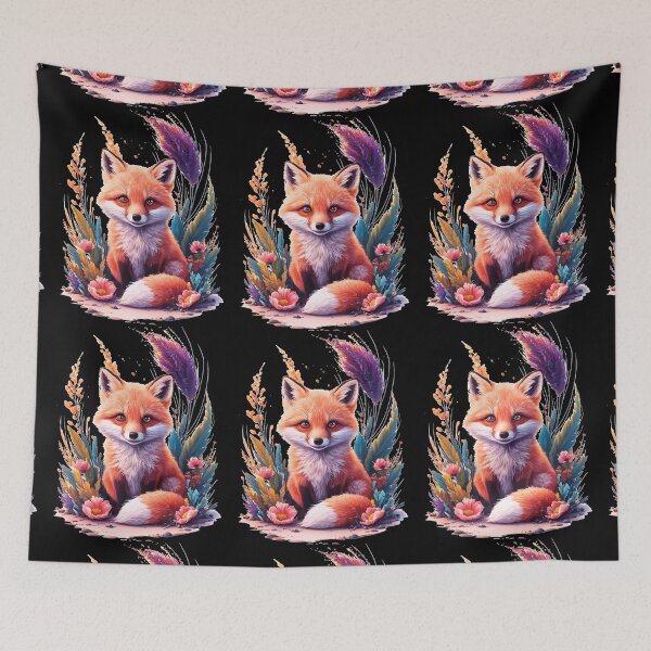 Artikelvorschau, Süßer Fuchs. Entzückender Fuchs, Aquarellfuchs, Fuchszeichnung, Blumenfuchs, Fuchsbild entworfen und verkauft von FoxVibes.