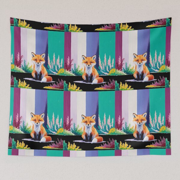 Artikelvorschau, Süßer Fuchs. Entzückender Fuchs, Aquarellfuchs, Fuchszeichnung, Blumenfuchs, Fuchsbild entworfen und verkauft von FoxVibes.