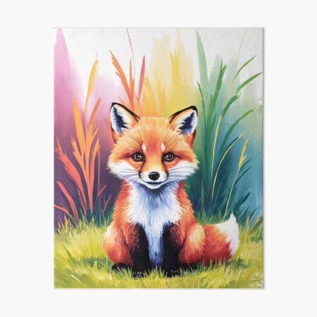 Item preview, Cute Fox. Adorable fox, watercolor fox, fox drawing, floral fox, fox image designed and sold by FoxVibes.