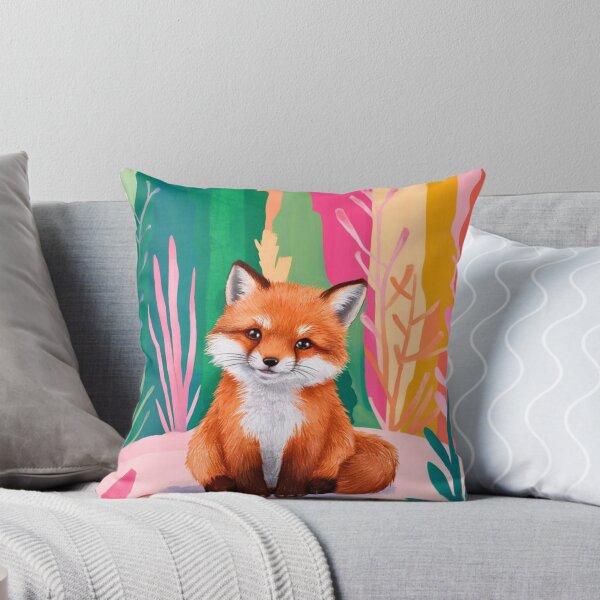 Item preview, Cute Fox. Adorable fox, watercolor fox, fox drawing, floral fox, fox image designed and sold by FoxVibes.