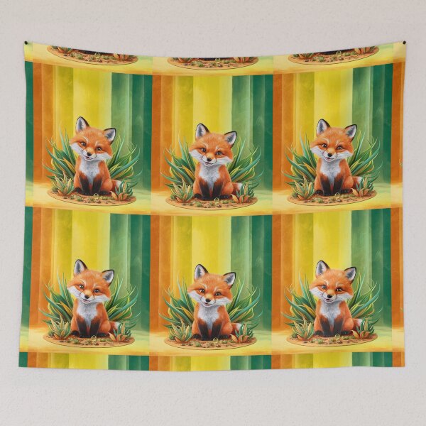 Artikelvorschau, Süßer Fuchs. Entzückender Fuchs, Aquarellfuchs, Fuchszeichnung, Blumenfuchs, Fuchsbild entworfen und verkauft von FoxVibes.