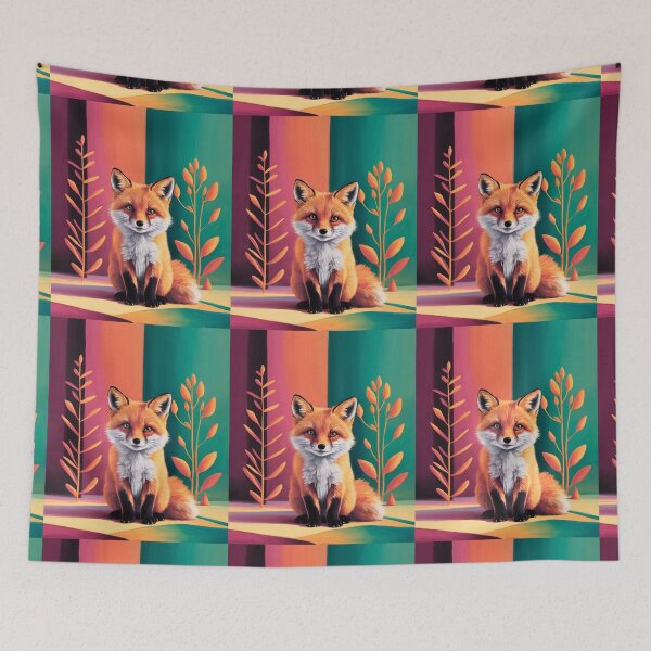 Artikelvorschau, Süßer Fuchs. Entzückender Fuchs, Aquarellfuchs, Fuchszeichnung, Blumenfuchs, Fuchsbild entworfen und verkauft von FoxVibes.