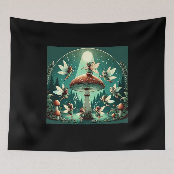 Item preview, Fairies Vintage Mushroom Mycology Foraging Mycologist designed and sold by Dressed For  Duty.