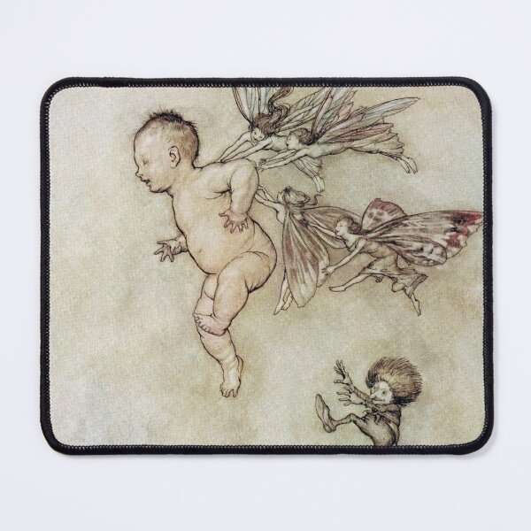 Item preview, Fairies Teaching Peter to Fly - Peter Pan in Kensington Gardens - Arthur Rackham designed and sold by forgottenbeauty.
