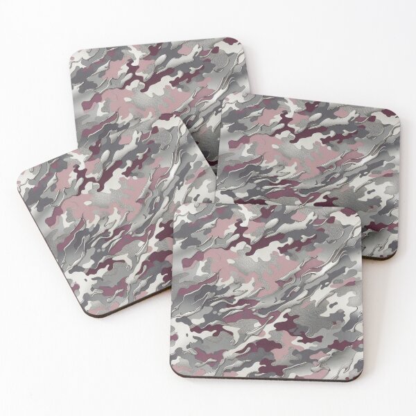 Item preview, Silver, Matte Mauve, Burgundy Camo designed and sold by DesignsByPrnces.