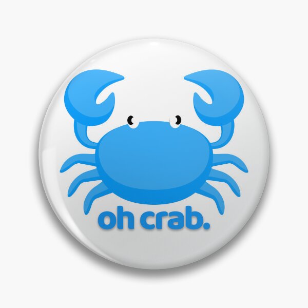 Artikelvorschau, Blaue Krabbe mit albernen Augen und der Aufschrift „Oh Krabbe“ entworfen und verkauft von KonopSK.