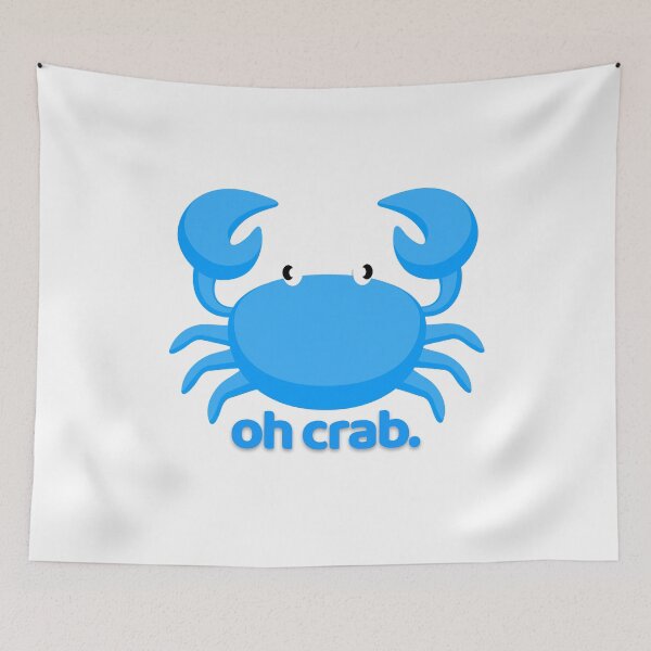 Item preview, Blue crab with goofy eyes and the caption oh crab designed and sold by KonopSK.