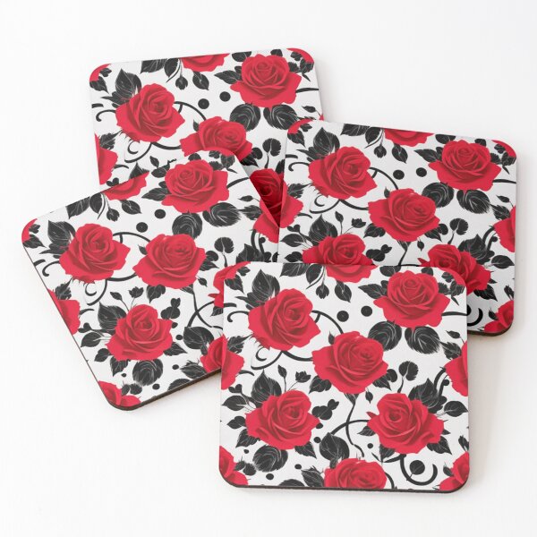 Item preview, Red roses and vines designed and sold by Roxburylane.
