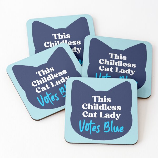 Item preview, This Childless Cat Lady Votes Blue designed and sold by MannyShop.