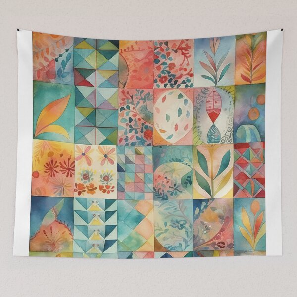 Item preview, Patchwork Abstract Art designed and sold by NeoNebulaArt.