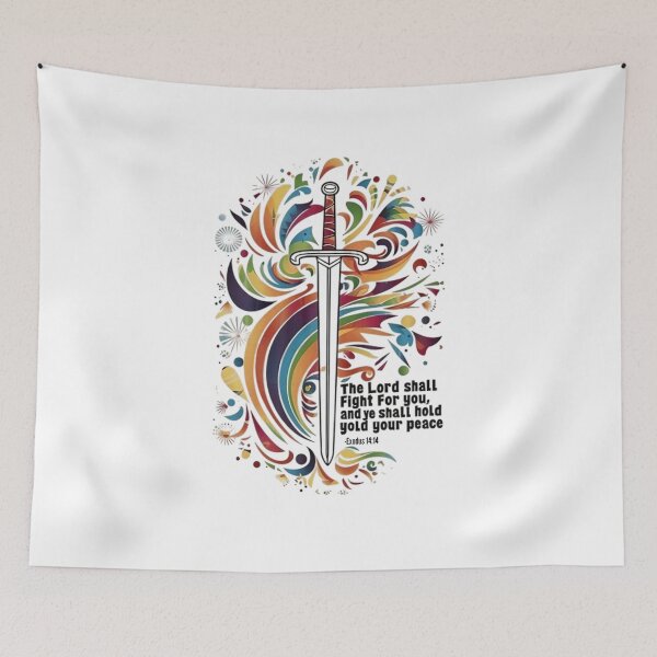 Item preview, The Lord Shall Fight For You, And You Shall Hold Your Peace, Exodus 14:14, Sword Art designed and sold by Faithloveshop.