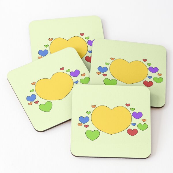 Item preview, Rainbow Hearts designed and sold by SoftGayCryptids.