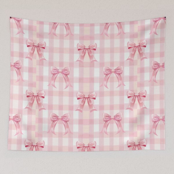 Item preview, Coquette Pink Bow And White Pattern designed and sold by ChaosReigns91.