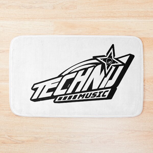 Item preview, TECHNO  - Y2K Slant Tech (black)  designed and sold by Discothreadz.