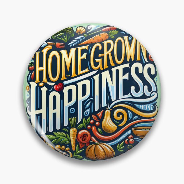 Item preview, Homegrown Happiness, typography designed and sold by maxmaj.