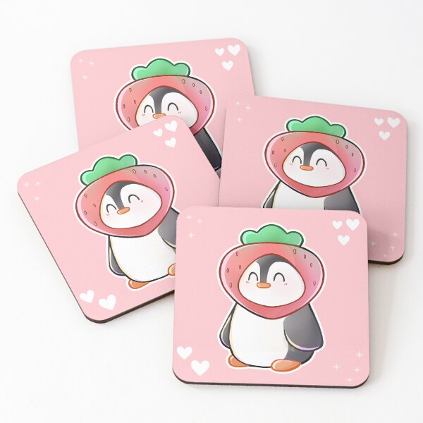 Item preview, Strawberry Fruit Penguin designed and sold by franzieart.