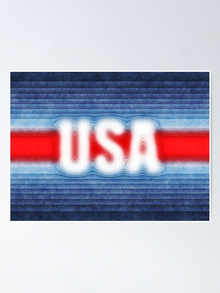 Alternate view of USA Typography Poster