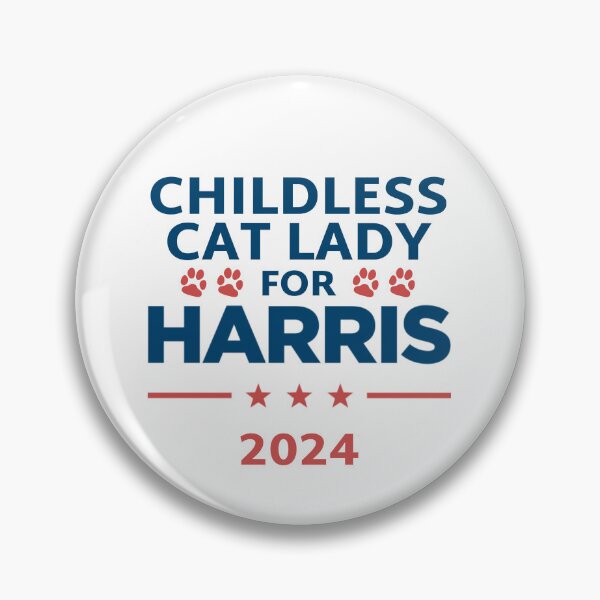 Item preview, Childless Cat Lady for Harris 2024 designed and sold by brizodesign.