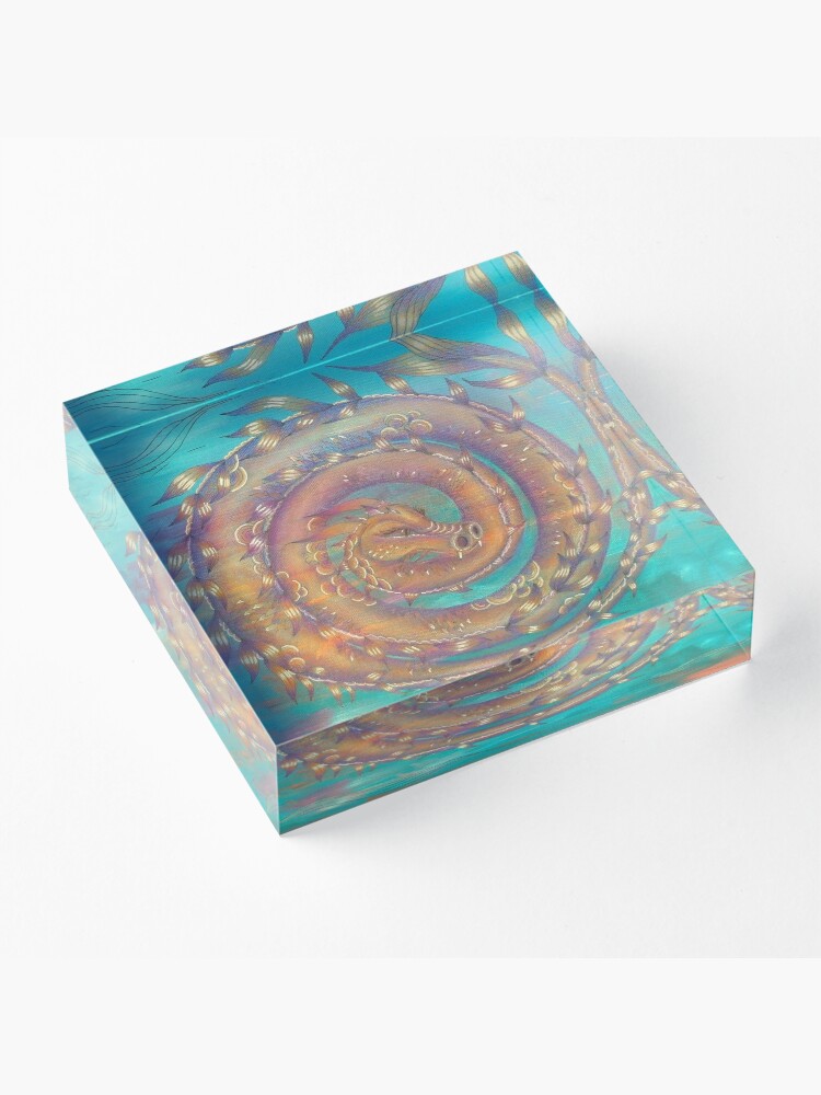 Alternate view of Dragon Spiral Acrylic Block